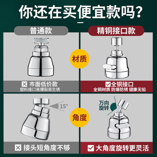 京冇水龙头延伸器万能增压过滤器厨房防溅水神器水池洗脸盆通用转接头