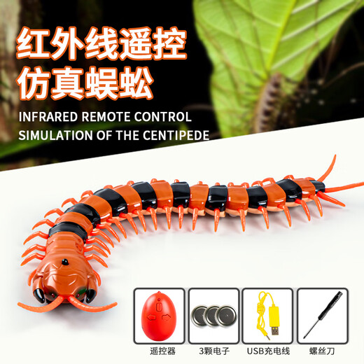 Simulated mouse electric remote control smart boy and girl Internet celebrity prank children's toy 0-2 years old and above to coax babies 3 yellow and black models remote control centipede 9901 + screws official standard