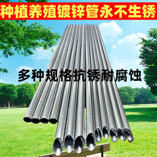 Fence column pole thickened pointed steel pipe column barbed wire fence round pipe outdoor anti-rust iron column fence 4-point pipe round pipe with one end pointed guardrail strong and durable 1.9 meters long