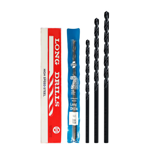 Su's SUS straight handle extended twist drill bit imported straight long drill deep hole drill bit 1-13mm100 200L Su's drill bit 6.0*200L