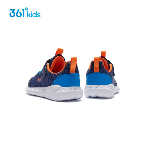 361°儿童运动鞋男女童(3-12岁)防撞鞋头密网休闲跑鞋 蓝 28
