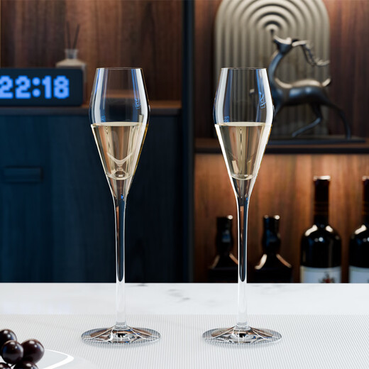 Crystal glass white wine glass set handmade champagne glass high-value goblet tulip white artificial crystal flute type 2 pieces