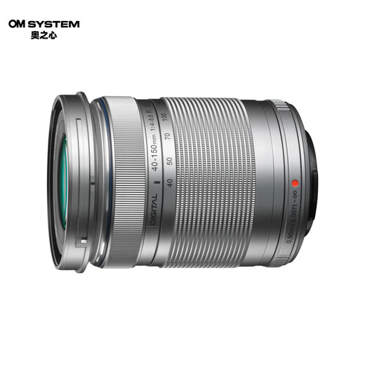 OM SYSTEM M.ZUIKO DIGITAL ED 40-150mm F4-5.6 R telephoto zoom lens mirrorless lens silver equivalent 80-300mm