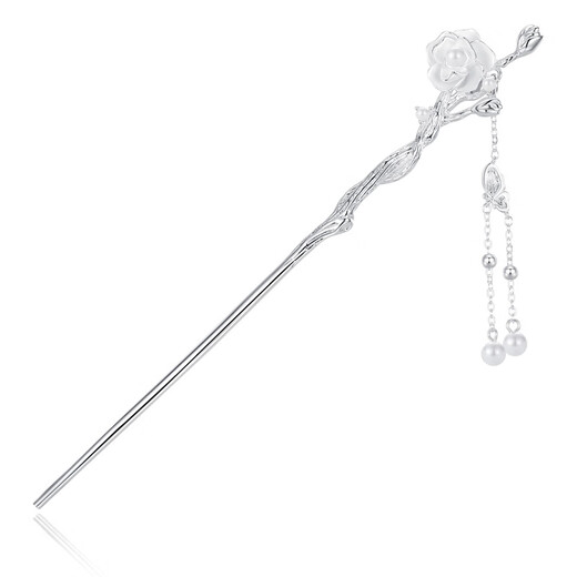 Gin Chie’s camellia hairpin for ladies, antique Chinese style hairpin with tassels, Valentine’s Day birthday gift for girlfriend, camellia hairpin with fragrance tablets + seven-warehouse delivery/next-day delivery, 1-piece set