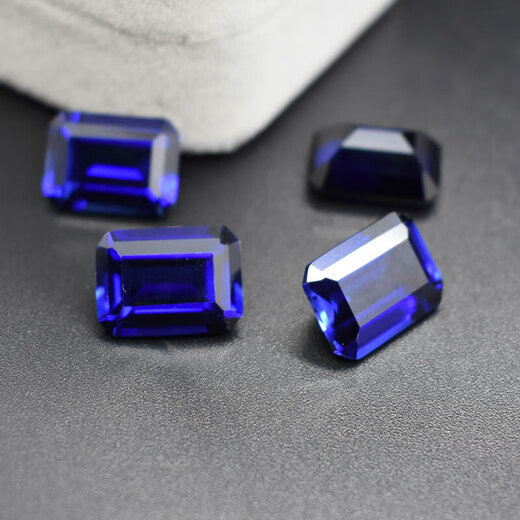 Bhiodha2025 new quality tanzanite sapphire loose stone rectangular blue main stone Sri Lanka rough stone 6x8mm