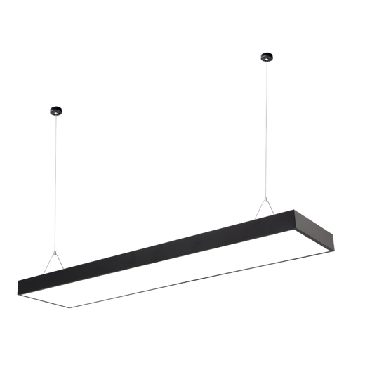 Deyan office chandelier LED strip lamp conference room office lamp chandelier lamp office building shopping mall fitness commercial lighting black right angle 120*20-48W white light