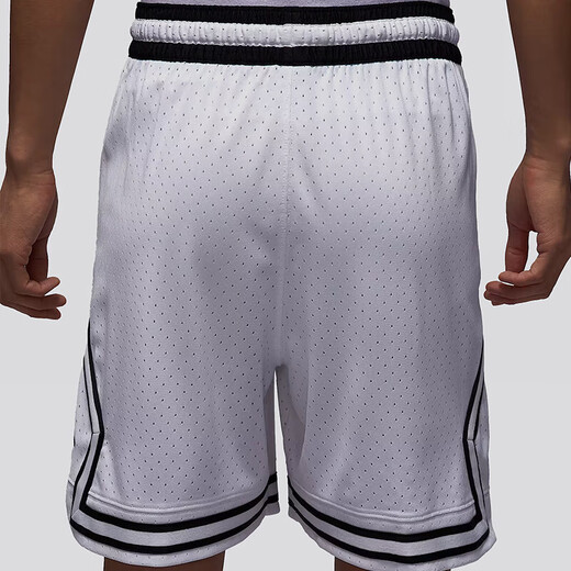 Jordan Herren Mesh Atmungsaktive Dri-FIT Schnelltrocknende Five-Fifth Pants Sportshorts HF9911-100 Weiß Schwarz XL