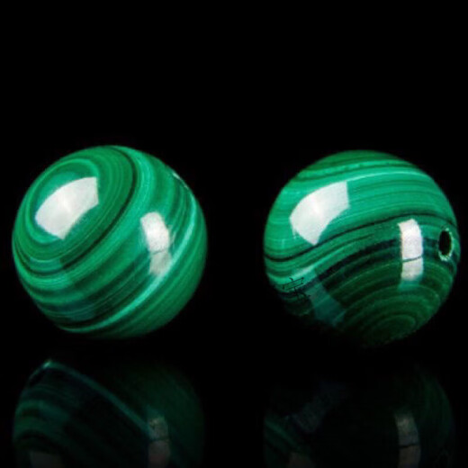 Guaranteed collection of malachite wearing double-eyed round beads loose bead bracelet bracelet Star Bodhi DIY Duobao collection-grade double-eyed malachite round beads 16mm