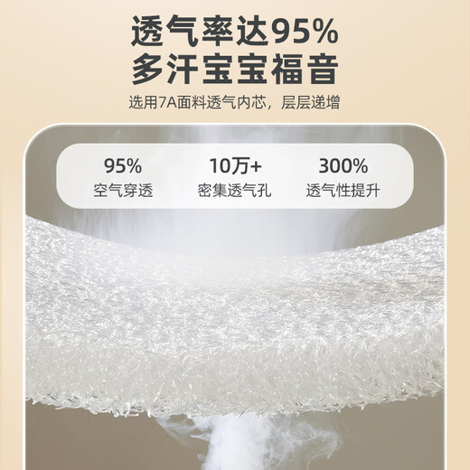 Xinsijian breathing crib mattress newborn 4d air fiber breathable zero formaldehyde mattress kindergarten baby mattress air fiber 6CM soft and hard double-sided +7A antibacterial 120cm*60cm