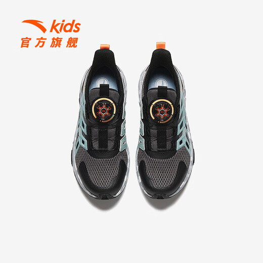ANTA Children's Sandals Universal Big Children's Shoes 2025 Summer New Product Knob Buckle Mesh Breathable Small Warship Frame Shoes Beach Slate Gray/Black-3 34