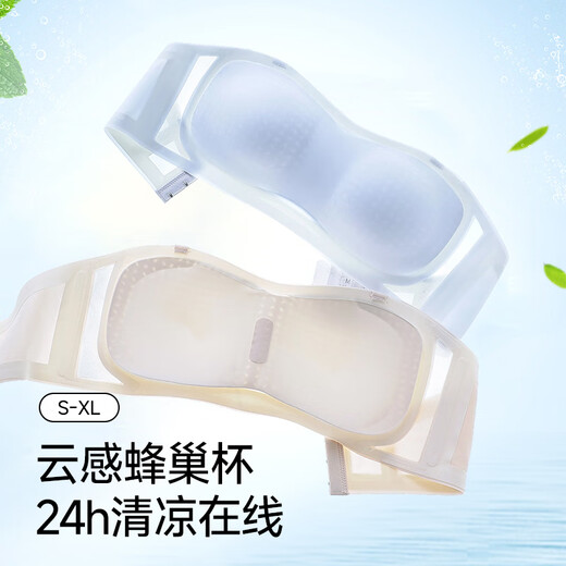 Yu Zhaolin Underwear Women's Summer Thin Removable Shoulder Straps No Wires Seamless Breathable No Cup Drops Anti-Slip Bandeau Bra Skin Color + Skin Color 2 Pack S Recommended 32/70AB