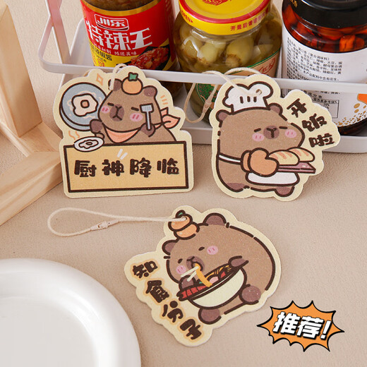 HAIBUS thickened compressed dishwashing wood pulp sponge absorbent magic wipe non-stick oil sponge brush durable scouring pad dishwashing artifact cartoon compressed dishwashing cotton 3 pack