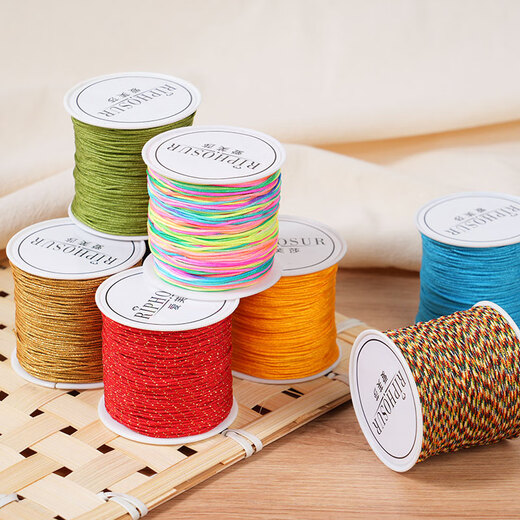 Aifsa No. 72 jade wire braided wire bracelet special rope handmade rope hand rope red wire pendant diy material bracelet rope No. 72 jade wire coffee color