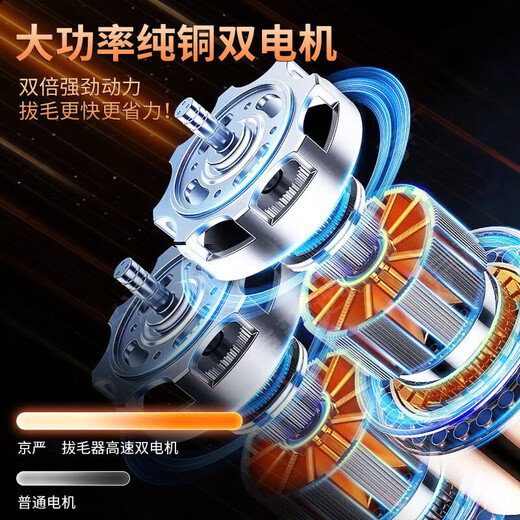 Jingyan Feathering Artifact Electric Feathering Device Chicken, Goose and Duck Feather Removal Machine Fully Automatic Poultry Feathering Machine Killing Chicken Feathering Machine High Power Extreme Edition Dual Motor Rechargeable Wear-Resistant Cone Head Efficient Hair Removal Waterproof Switch