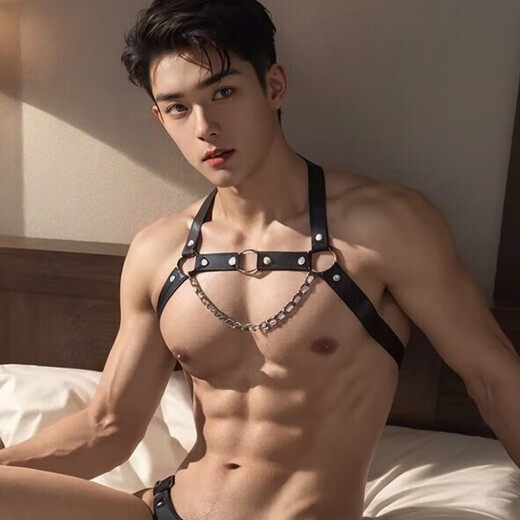 Men's sexy underwear thong can be worn when going out, men's stuffed valet costume private sexy underwear for men and women, macho bondage suit underwear set, one size fits all