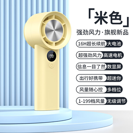 Pet dog special mouth hair dryer mini facial hair blower Bichon Teddy handheld bath artifact T100-S high speed fan - yellow power 5w
