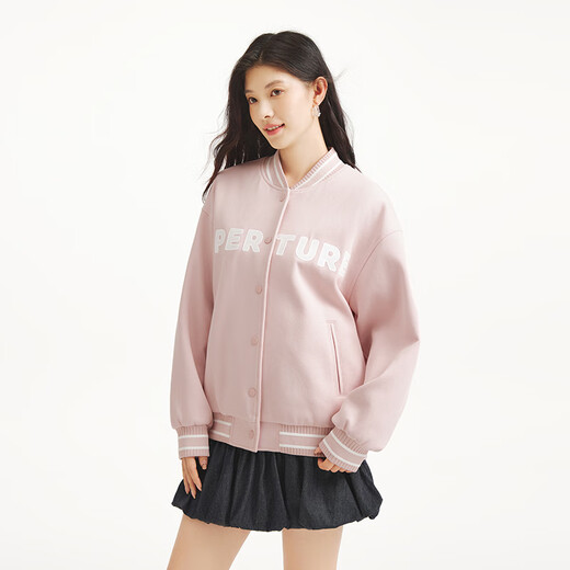 Hot Air Women's Pink Baseball Uniform 2025 AUTUMNE NOUVEAU LETTRE IMPRESSE SPORT SPORT VESTES VESTES VOLES VOLES 14 PINK S