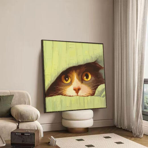 Tigre tres acuático Catinero Lindo Color de bricolaje para niños Llenado 2024 NUEVO TAMAÑO PINTO PINTURADO Color decorativo Hy12806 80*80cm Marco interno espesado + Marco externo decorativo