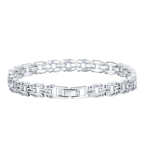 CHINA GOLD PT950 trendy and cool watch chain platinum bracelet plain chain as a birthday gift for men Platinum watch chain - about 32g (refund more for less)