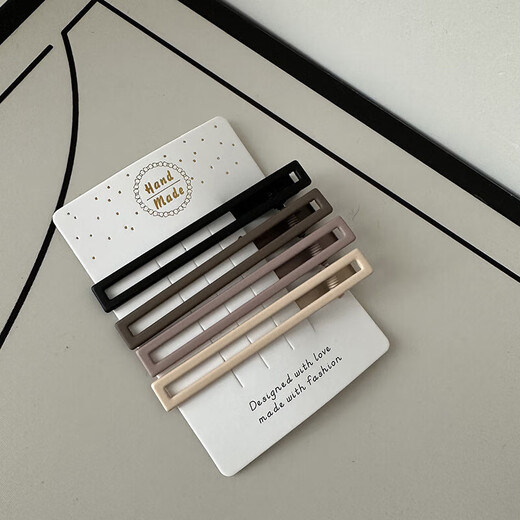 Milk tea color coffee color hairpin Korean hairpin seamless broken hair girl hairpin bangs clip bb clip simple duckbill clip coffee color - cross style