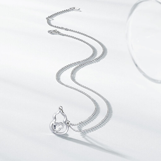 Chao Acer PT950 Platinum Necklace Gourd Neck Jewelry for Women Pricing Platinum XQP40000379 About 4.1g Birthday Gift
