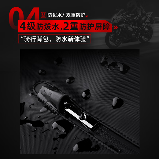 Albers motorcycle riding backpack helmet bag full-face helmet backpack water-repellent black-regular version