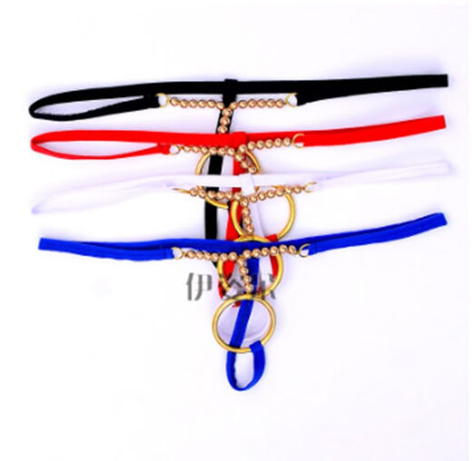 Men's sexy underwear, men's special passionate transparent open ring sexy thong, white