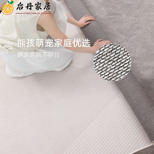MPPMCK [Leichtes Luxus-High-End] Deutsch Teppich Wohnzimmer 2025 Neues leichter Luxus-Sofa Couchtischmatte ohne Waschen und Löschen für den Heimgebrauch Qing Qiang-13566 200 cm*300 cm [starker Anti-Schlupf-Boden]