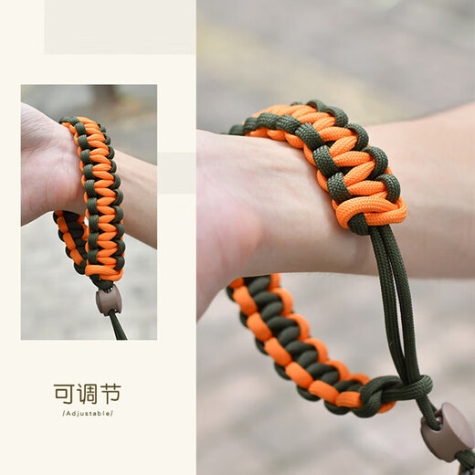 UOSO camera wrist strap wrist strap woven suitable for Fuji hand rope lanyard Canon Sony Leica Ricoh quick release accessories quick-install mobile phone lanyard woven camera wrist strap military green orange