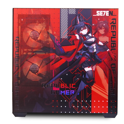 ASUS ROG family bucket 9800X3D RTX5070Ti RX9070XT thousand frames e-sports assembly computer e-sports game desktop design AI rendering DIY assembly desktop machine with four 9800X3D+RX9070XT