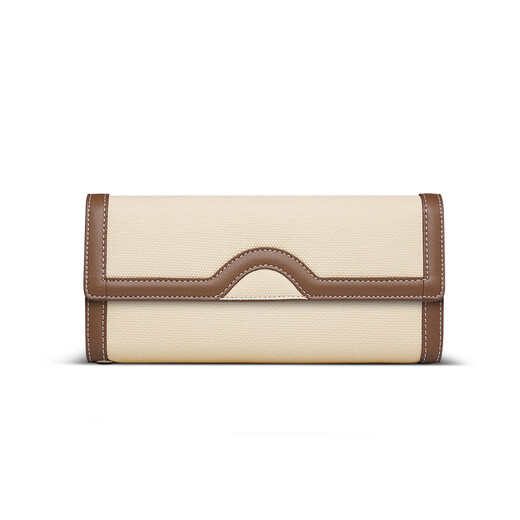 Williampolo Kaiser Paul Mode kleine Handtasche Frauen Langer Brieftasche Valentinstag Mobilteilwechsel Kartentasche Multifunktionaler Mobiltasche Weißer Kaffee mit Schalter Geschenkbox