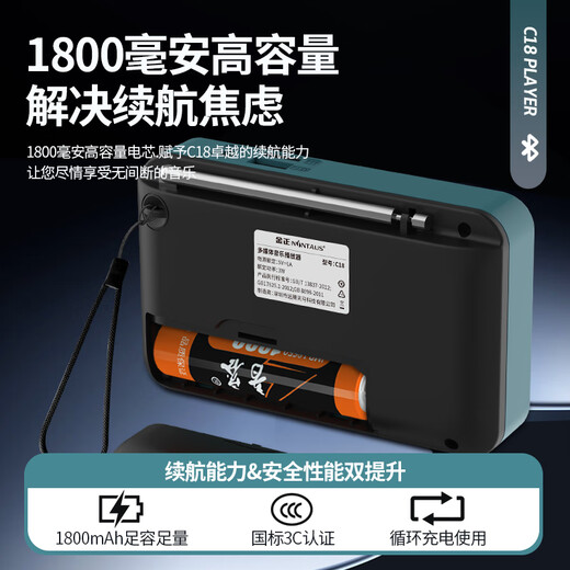Jinzheng C18 radio elderly walkman portable small semiconductor multi-function player that can be plugged into the card for charging and can be scheduled to shut down for recording storytelling, opera story machine