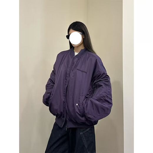 迪伽达2025美式街头复古刺绣棒球棉服外套男女潮牌短宽飞行夹棉夹克外套 ZYF-687 卡其色 常规 2XL