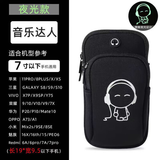 Ruipa (RUIPA) running mobile phone arm bag for men and women outdoor sports fitness running and cycling equipment mobile phone bag wrist cover mobile phone carrying music expert-large size 7 inches and below mobile phone