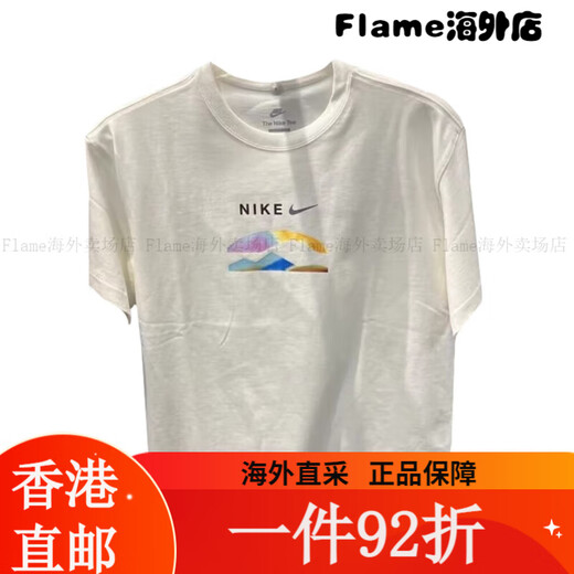 Nike kurzärmeligte T-Shirt Herren 2024 Sommer Neuer Sportbekleidung Modetrend gedruckt runden Hals halbärmelige Hemd Casual HF6172-053/Grey Pure Cotton S Einsgröße