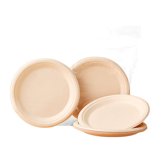 Made in Tokyo, disposable plates, bowls, dinner plates, tableware, large food-grade barbecue camping paper plates, 9 inches, 50 pieces