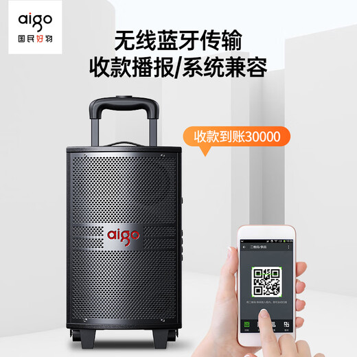 Patriot S308 8-inch square dance audio outdoor high-volume Bluetooth trolley speaker high-power portable mobile performance karaoke subwoofer street stall speaker standard version