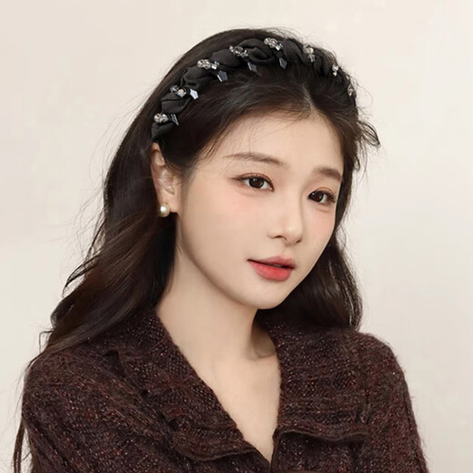 Xiangwan hairband for women, small fragrant style wavy hairband with teeth for broken hair, face wash, two-wear hairpin, hair accessories, headband, increased hair volume, high skull top