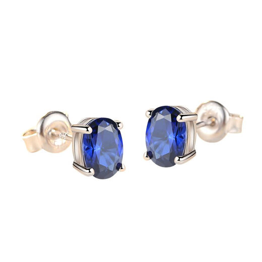 DL 1998 Fat Donglai quality women's Japanese and Korean fashion colored gemstone earrings silver plated 18k gold tanzanite earrings accessories