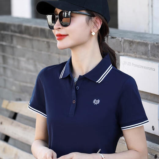 Pier Cardin summer women's T-shirt pure cotton short-sleeved top Korean loose design suitable for summer commuting new loose black p purple red 6167 L 98-108Jin [Jin equals 0.5 kg] can be referenced