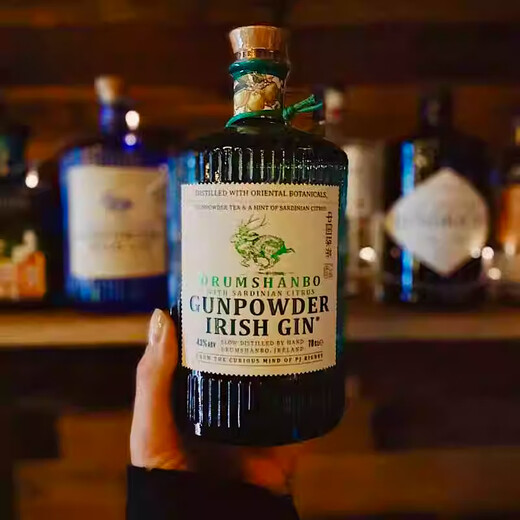 JiTuDRUMSHANBO GUN POWDER GIN爱尔兰原瓶进口鹿角兔火耀加州橙金酒 撒丁岛柑橘白瓷珍藏版 700mL