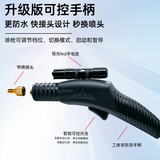 Brother Jie Commercial Steam Cleaner High Temperature and High Pressure Housekeeping Home Appliances Cleaning Air Conditioning Tools Household Multifunctional All-in-One Cleaning Equipment High Temperature Kitchen Oil Fume Degreasing Cleaning Machine Intelligent Control Flagship Model-4200W Type 50KG Water Pressure Five-in-One Hardcover