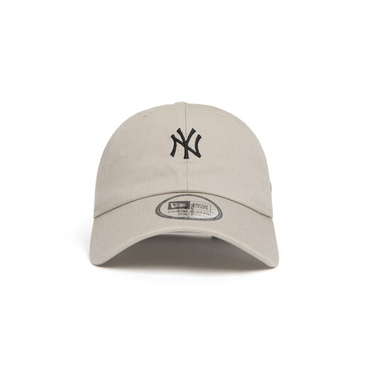 NEW ERA trendy hat MLB small label embroidered baseball cap NY Yankees washed old sun visor hat for men and women beige S OFM