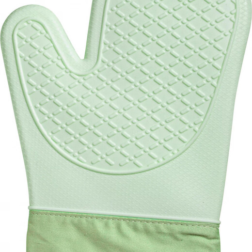 Ai Style Thickened High Temperature Resistant Silicone Oven Gloves Insulated Anti-scalding Kitchen Baking Tools Microwave Suitable Cute Design Two Fingers - Off-White 1 Pack Heat Resistant 300 Degrees