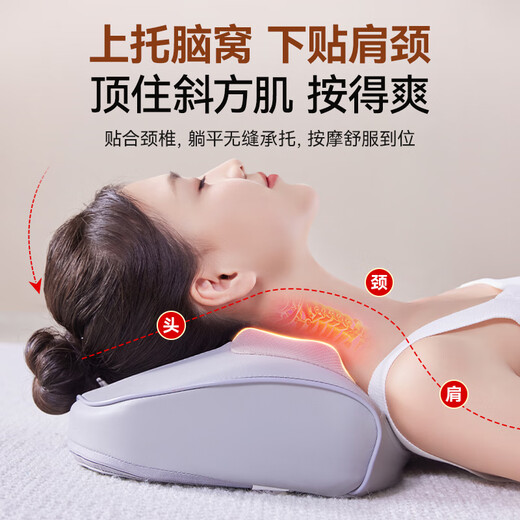KONKA cervical spine massager, shoulder, neck, waist and back massage pillow, cervical spine massager, knead waist, whole body hot compress, shoulder and neck massager, birthday gift for parents, elders and elderly people