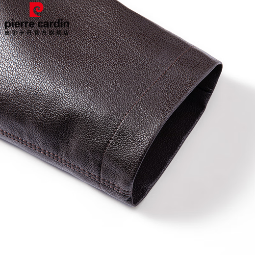 Pierre Cardin leather jacket men's spring and autumn business casual lapel leather jacket middle-aged men's dad's jacket tops for men