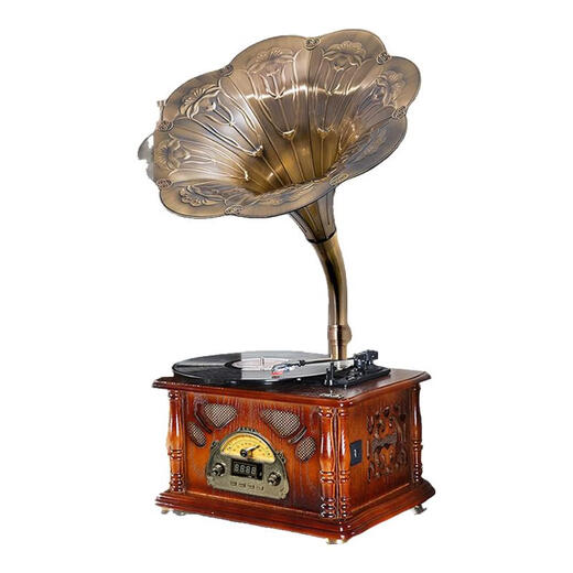 BLACKNOTE Jinmo gramophone Chinese-style vinyl record player antique streaming sound machine large speaker solid wood retro record player Bluetooth D96 A pure copper speaker + subwoofer + plug-in + genuine vinyl record