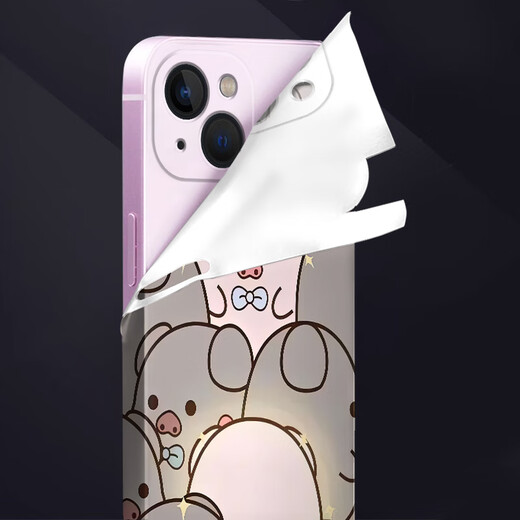 Xiaocunxin vivoX60tPro+Mobile Film X60 Curved Screen Painted Back Mask X7 Cartoon Protective Film Scratch-proof Sticker Full-inclusive Soft Film No Residual Glue Personalized Customized Cute X60tPro+[PM695 Group of Light Pigs]