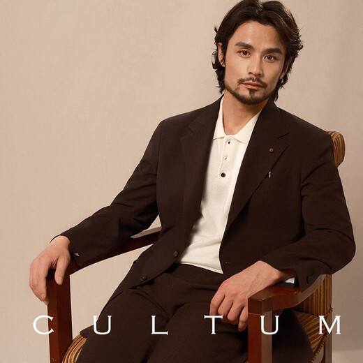 CULTUMCULTUM spring and summer light and breathable seersucker half-lined no-iron suit suit men's business gentleman casual suit navy blue 50 B