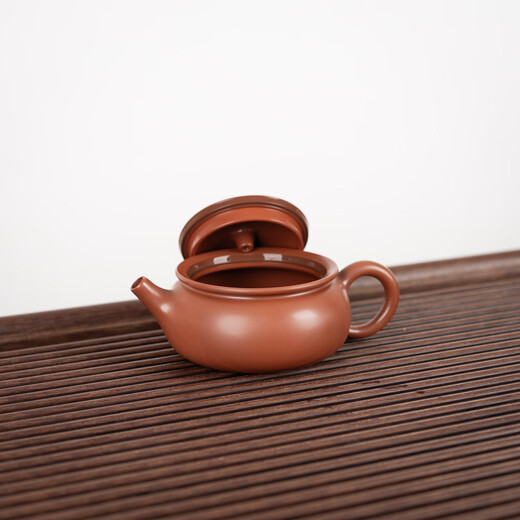 Qinzhou Nixing Keramik Teekanne Yuanbao Pot Mingjia rein handgefertigt Original Ore Ore Purple Keramik Haushalt Teekanne Teekanne Hammermuster Teekanne 12182 130 ml